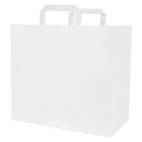 Papiertragetaschen weiß 25x26x17 cm Kraftpapier mit...