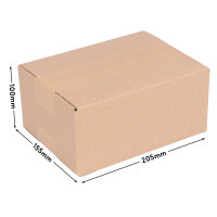 Folding Boxe in Brown with dimensions 200x150x90 mm, FEFCO 0201, Brand: verpacking (View 2)
