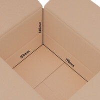 Folding Box in Brown with dimensions 195x155x150 mm, FEFCO 0201, Brand: verpacking (View 2)