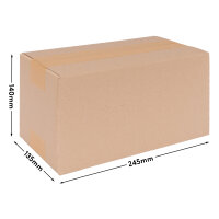 Folding Box in Brown with dimensions 240x130x130 mm, FEFCO 0201, Brand: verpacking (View 1)