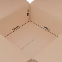 Faltkarton in Braun mit den Maßen 300x300x150 mm, FEFCO 0201, Hersteller: verpacking (Ansicht 2)