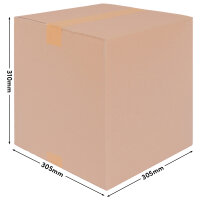 Folding Box in Brown with dimensions 300x300x300 mm, FEFCO 0201, Brand: verpacking (View 1)