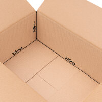 Folding Boxe in Brown with dimensions 350x240x150 mm, FEFCO 0201, Brand: verpacking (View 2)