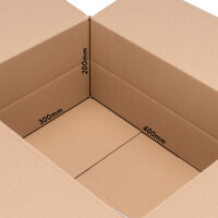 Folding Box in Brown with dimensions 400x300x200 mm, FEFCO 0201, Brand: verpacking (View 3)