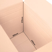 Folding Box in Brown with dimensions 430x285x570 mm, FEFCO 0201, Brand: verpacking (View 3)