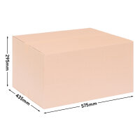 Folding Box in Brown with dimensions 570x430x285 mm, FEFCO 0201, Brand: verpacking (View 2)