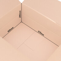 Folding Box in Brown with dimensions 570x430x285 mm, FEFCO 0201, Brand: verpacking (View 3)