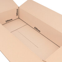 Faltkarton in Braun mit den Maßen 600x300x150 mm, FEFCO 0201, Hersteller: verpacking (Ansicht 3)