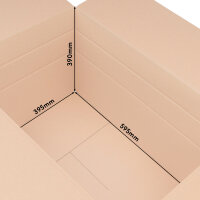 Folding Boxe in Brown with dimensions 600x400x400 mm, FEFCO 0201, Brand: verpacking (View 4)