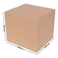 Faltkarton in Braun mit den Maßen 325x295x280 mm, FEFCO 0201, Hersteller: verpacking (Ansicht 2)