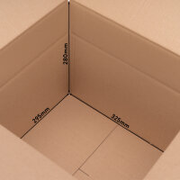 Faltkarton in Braun mit den Maßen 325x295x280 mm, FEFCO 0201, Hersteller: verpacking (Ansicht 3)