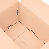 Faltkarton in Braun mit den Maßen 300x200x200 mm, FEFCO 0201, Hersteller: verpacking (Ansicht 3)