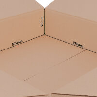 Folding Box in Brown with dimensions 400x400x100 mm, FEFCO 0201, Brand: verpacking (View 2)