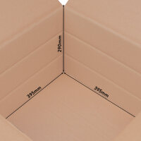 Faltkarton in Braun mit den Maßen 400x400x300 mm, FEFCO 0201, Hersteller: verpacking (Ansicht 3)