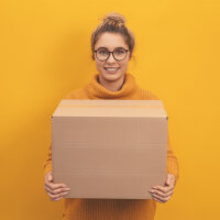 Faltkarton in Braun mit den Maßen 400x400x300 mm, FEFCO 0201, Hersteller: verpacking (Ansicht 5)