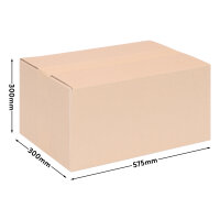 Folding Box in Brown with dimensions 570x300x300 mm, FEFCO 0201, Brand: verpacking (View 2)