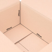 Folding Box in Brown with dimensions 570x300x300 mm, FEFCO 0201, Brand: verpacking (View 3)