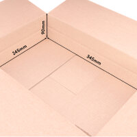Faltkarton in Braun mit den Maßen 350x250x100 mm, FEFCO 0201, Hersteller: verpacking (Ansicht 4)