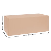 Folding Box in Brown with dimensions 800x400x250 mm, FEFCO 0201, Brand: verpacking (View 1)