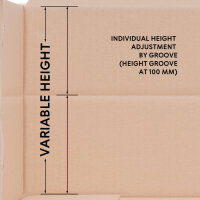 Faltkarton in Braun mit den Maßen 505x205x205 mm, FEFCO 0201, Hersteller: verpacking (Ansicht 4)