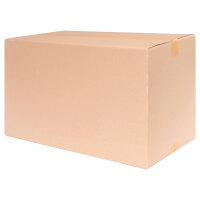 Faltkarton in Braun mit den Maßen 650x350x370 mm, FEFCO 0201, Hersteller: verpacking (Ansicht 1)
