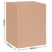 Folding Box in Brown with dimensions 335x300x450 mm, FEFCO 0201, Brand: verpacking (View 1)
