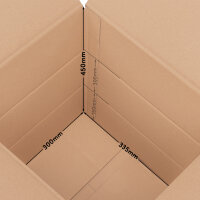 Folding Box in Brown with dimensions 335x300x450 mm, FEFCO 0201, Brand: verpacking (View 2)