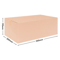 Folding Box in Brown with dimensions 550x330x190 mm, FEFCO 0201, Brand: verpacking (View 2)