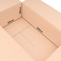 Folding Box in Brown with dimensions 550x330x190 mm, FEFCO 0201, Brand: verpacking (View 4)