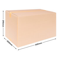 Folding Box in Brown with dimensions 650x350x370 mm, FEFCO 0201, Brand: verpacking (View 2)