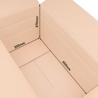 Folding Box in Brown with dimensions 650x350x370 mm, FEFCO 0201, Brand: verpacking (View 4)