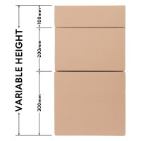 Faltkarton in Braun mit den Maßen 300x300x300 mm, FEFCO 0201, Hersteller: verpacking (Ansicht 2)
