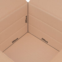 Faltkarton in Braun mit den Maßen 400x400x300 mm, FEFCO 0201, Hersteller: verpacking (Ansicht 3)