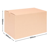 Faltkarton in Braun mit den Maßen 500x300x300 mm, FEFCO 0201, Hersteller: verpacking (Ansicht 2)