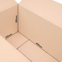 Faltkarton in Braun mit den Maßen 500x300x300 mm, FEFCO 0201, Hersteller: verpacking (Ansicht 3)
