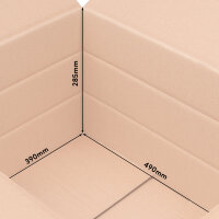 Folding Box in Brown with dimensions 500x400x300 mm, FEFCO 0201, Brand: verpacking (View 4)