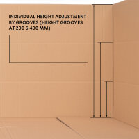 Folding Boxe in Brown with dimensions 1200x600x600 mm, FEFCO 0201, Brand: verpacking (View 4)