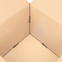 Faltkarton in Braun mit den Maßen 500x500x500 mm, FEFCO 0201, Hersteller: verpacking (Ansicht 3)