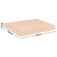 Großbriefkarton in Braun mit den Maßen 165x125x20 mm, FEFCO 0426, Hersteller: verpacking (Ansicht 2)