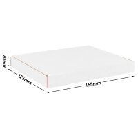 Huge Letter Carton in White with dimensions 165x125x20 mm, DIN A6, FEFCO 0426, Brand: verpacking (View 2)