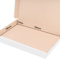 Huge Letter Carton in White with dimensions 165x125x20 mm, DIN A6, FEFCO 0426, Brand: verpacking (View 3)