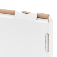 Großbriefkarton in Weiß mit den Maßen 350x250x20 mm, FEFCO 0427, Hersteller: verpacking (Ansicht 1)