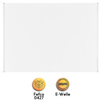 Großbriefkarton in Weiß mit den Maßen 350x250x20 mm, FEFCO 0427, Hersteller: verpacking (Ansicht 5)