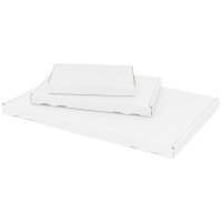 Großbriefkarton in Weiß mit den Maßen 350x250x20 mm, FEFCO 0427, Hersteller: verpacking (Ansicht 6)