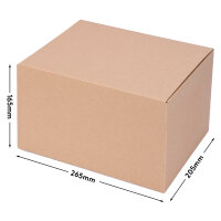 Automatic Carton in Brown with dimensions 260x200x160 mm, FEFCO 0703, Brand: verpacking (View 2)
