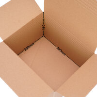 Automatic Carton in Brown with dimensions 260x200x160 mm, FEFCO 0703, Brand: verpacking (View 3)