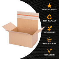 Automatikkarton in Braun mit den Maßen 230x165x115 mm, FEFCO 0703, Hersteller: verpacking (Ansicht 7)