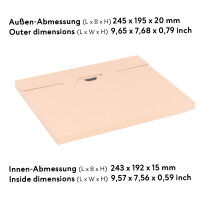 Großbriefkarton in Braun mit den Maßen 245x195x20 mm, FEFCO 0402, Hersteller: verpacking (Ansicht 1)