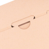 Großbriefkarton in Braun mit den Maßen 350x250x20 mm, FEFCO 0402, Hersteller: verpacking (Ansicht 2)