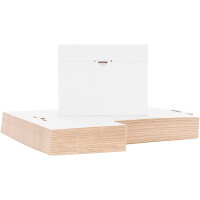 Großbriefkarton in Weiß mit den Maßen 245x195x20 mm, FEFCO 0402, Hersteller: verpacking (Ansicht 5)